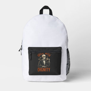 Sac À Dos Imprimé Décayez avec dignité Café de squelette vintage Hal