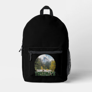 Sac À Dos Imprimé Demi-dôme en automne, avec le texte "Yosemite"