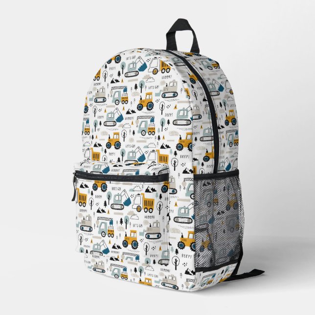 Sac À Dos Imprimé Déplaçons le Motif de véhicule (Coin arrière droit)