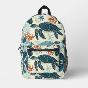Sac À Dos Imprimé Design coloré de corail et de coquillages