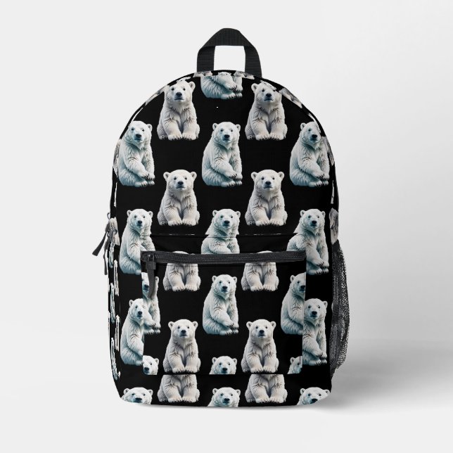 Sac À Dos Imprimé Design Motif animal de l'ours polaire (Recto)