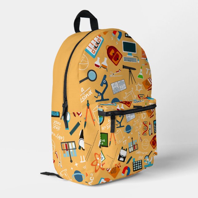 Sac À Dos Imprimé Design scientifique dynamique Parfait pour la clas (Coin arrière gauche)
