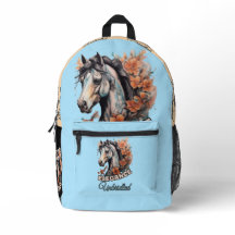 Design sophistiqué de cheval avec Orange en fleurs