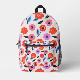 Sac À Dos Imprimé Dessin à la main de motif de fleurs