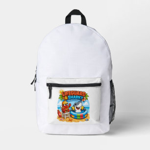 Sac À Dos Imprimé Dessin animé amusant d'un maître-nageur mignon et 