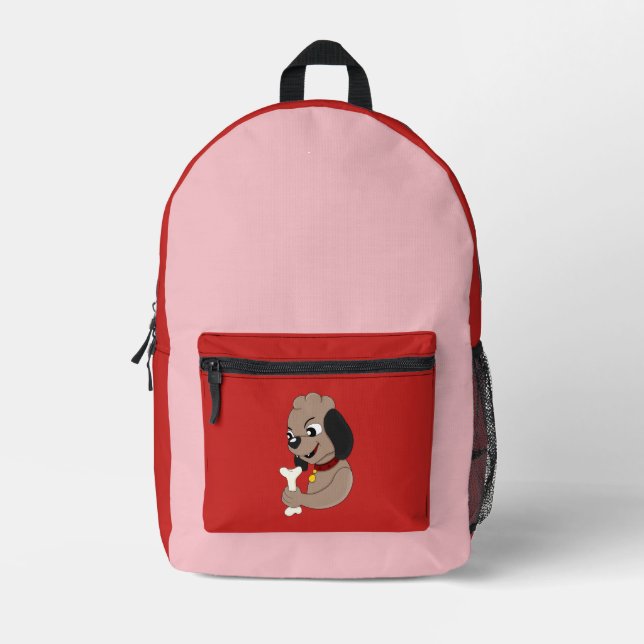 Sac À Dos Imprimé Dessin animé de chiot mignon (Recto)