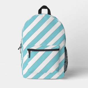 Sac À Dos Imprimé Diagonale (bleu clair)