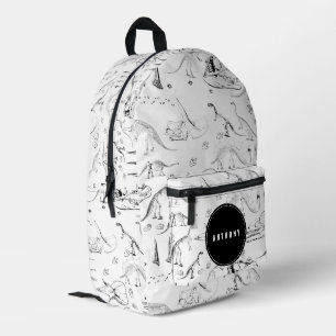 Sac À Dos Imprimé Dinosaur Os Fossiles Nom Personnalisé École
