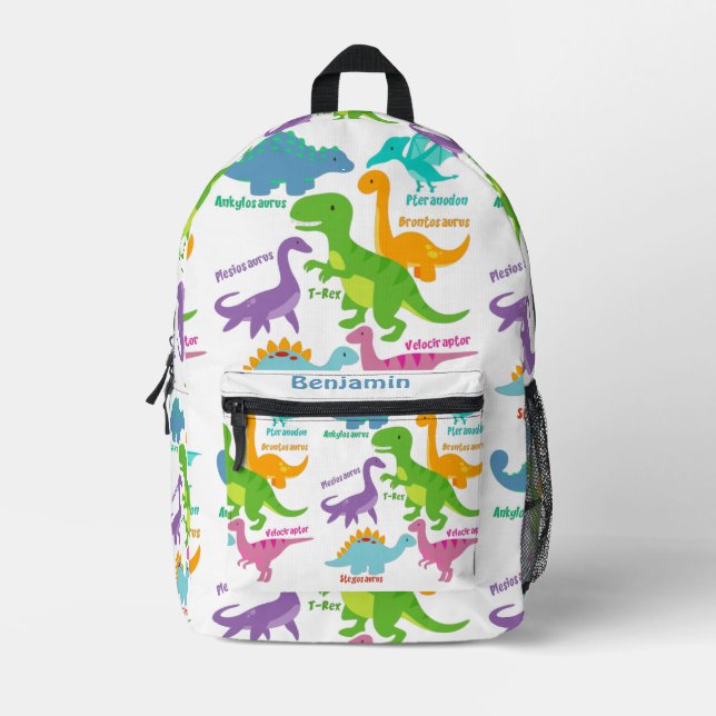 Sac À Dos Imprimé Dinosaure pour enfants mignon (Recto)