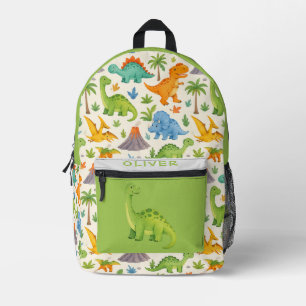 Sac À Dos Imprimé Dinosaures aquarelles colorés