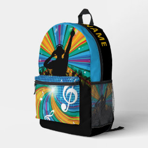 Sac À Dos Imprimé DJ de musique de nom personnalisé