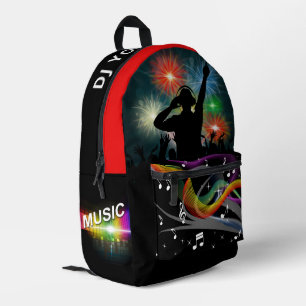 Sac À Dos Imprimé DJ de musique de nom personnalisé
