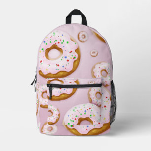 Sac À Dos Imprimé Donuts givrés rose avec Motif d'arrosage