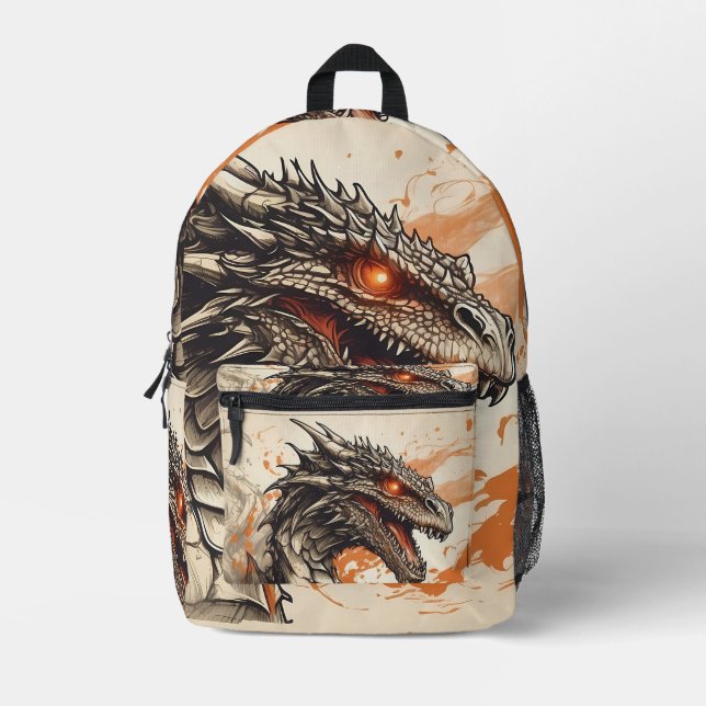 Sac À Dos Imprimé Dragon (Recto)