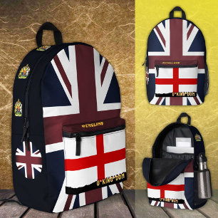 Sac À Dos Imprimé Drapeau anglais, Union Jack britannique vintage / 