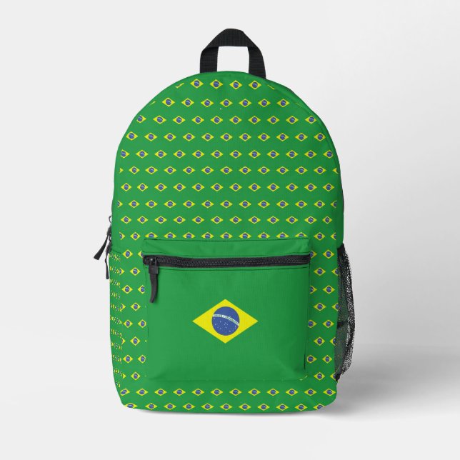 Sac À Dos Imprimé Drapeau du Motif brésilien | Mochila Bandeira Bras (Recto)