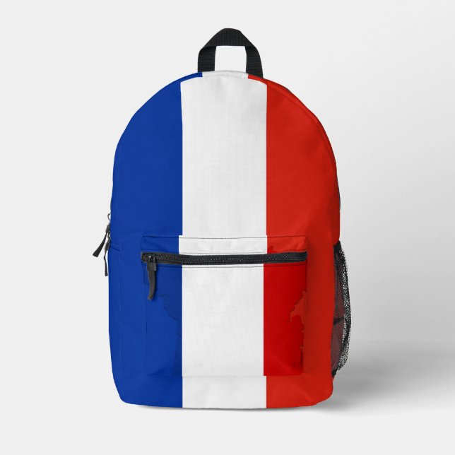 Sac À Dos Imprimé drapeau français (Recto)