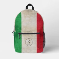 Drapeau italien rustique monogramme