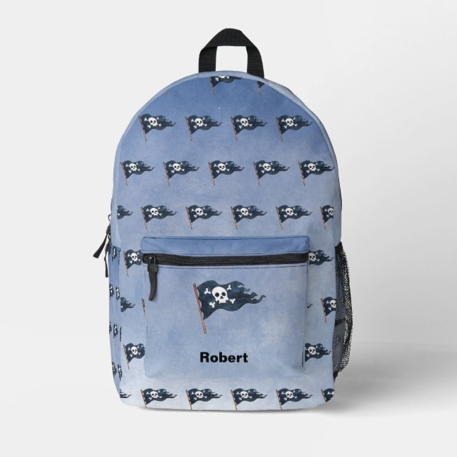 Sac À Dos Imprimé Drapeau pirate personnalisé personnalisé (Recto)