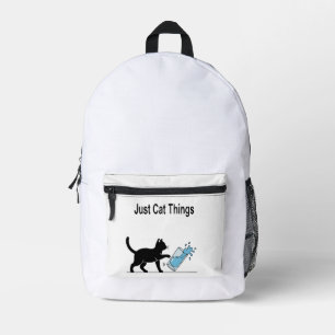 Sac À Dos Imprimé Drôles de 'choses de chat' Chat noir renversant de