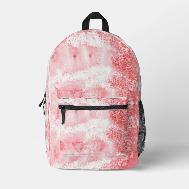 Sac À Dos Imprimé Échos Cramoisis (Recto)
