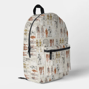 Sac À Dos Imprimé École vintage de biologie anatomique