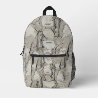 Sac À Dos Imprimé Écorce de bouleau gris | Camouflage de chasseur de