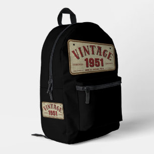 Sac À Dos Imprimé Édition limitée vintage 1951, toutes pièces d'orig