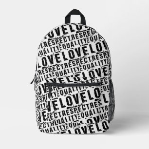 Sac À Dos Imprimé Égalité Amour et respect Mois de la fierté