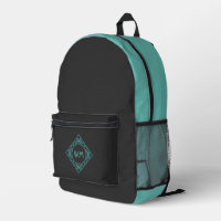 Elegant Manly Black & Turquoise Art Deco Ajouter M