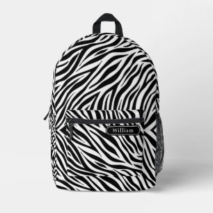 Sac À Dos Imprimé Élégant noir et blanc Zebra Stripes Imprimer Cool