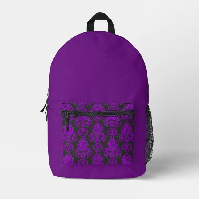 Sac À Dos Imprimé Elégant, Vintage, Victorian Steampunk Damask (Recto)