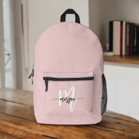 Élégante Monogramme rose de retour à l'école