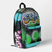 Elégante peinture au spray Graffiti coloré noir