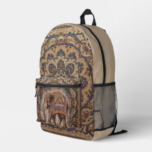 Sac À Dos Imprimé Éléphant Vintage, Éléphant Antique, Motif Art Prin