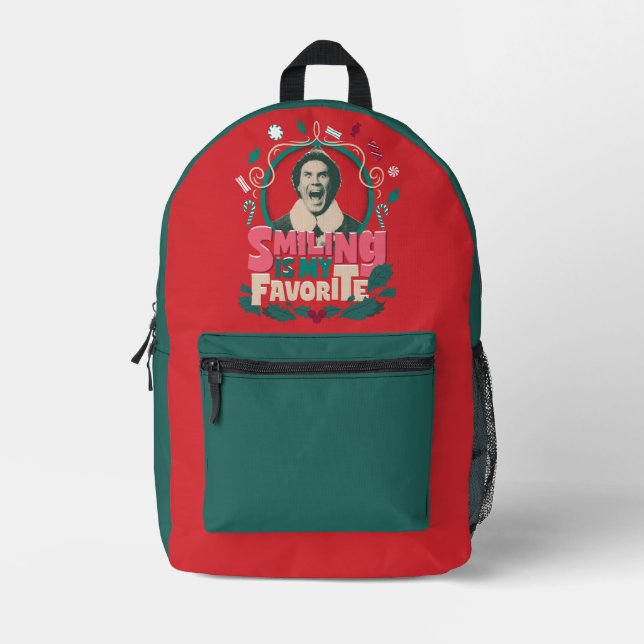 Sac À Dos Imprimé Elfe - Sourire est mon préféré (Recto)