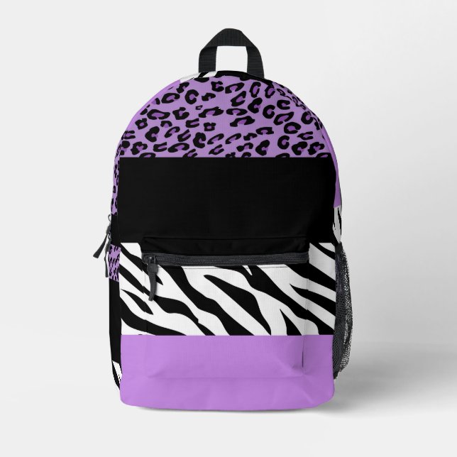Sac À Dos Imprimé Empreinte de léopard, Zebra Print, Poster de anima (Recto)