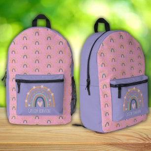 Sac À Dos Imprimé Enfants arc-en-ciel rose et lavande