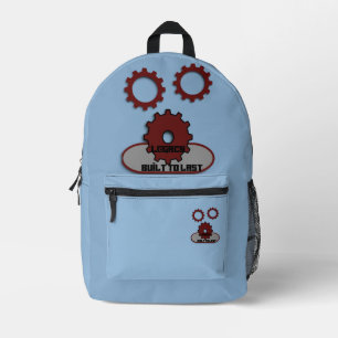 Sac À Dos Imprimé Engrenages de Blue Engineering "Construits pour du