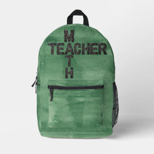Sac À Dos Imprimé Enseignant en mathématiques Retour à l'école Chalk