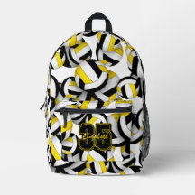 équipe de volley-ball en or noir couleurs à motifs