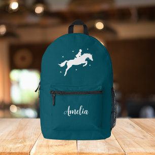 Sac À Dos Imprimé Équitation Moderne Sarcelle