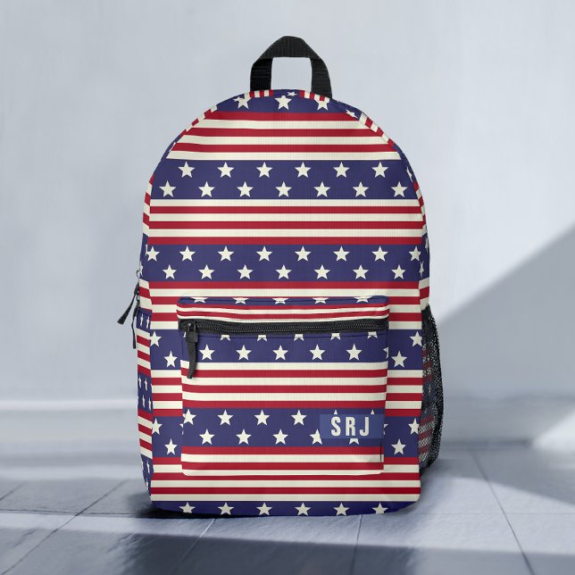 Sac À Dos Imprimé Étoiles patriotiques et rayures drapeau américain  (Créateur téléchargé)