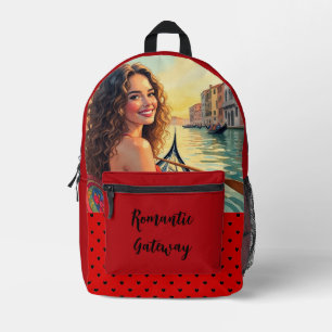 Sac À Dos Imprimé Évasion romantique, amour et Venise Imprimé Sac à
