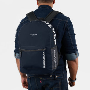 Sac À Dos Imprimé Fête des pères moderne Anniversaire Papa Dark Navy