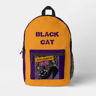 Sac À Dos Imprimé Fête d'Halloween, Chat Noir, Moderne, Imprimé Tend