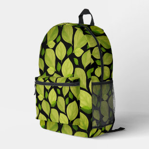 Sac À Dos Imprimé Feuilles de Basil vert main dessinée Motif