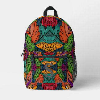 Sac À Dos Imprimé Feuilles minimalistes modernes mélangés 4 | Coloré