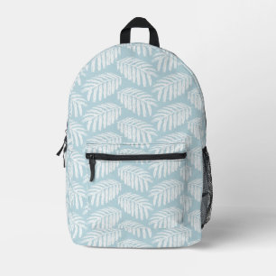 Sac À Dos Imprimé Feuilles Tropicales Aqua