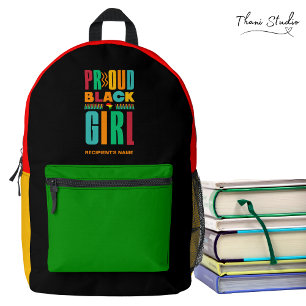 Sac À Dos Imprimé Fier Black Girl Noire Histoire Mois Famille